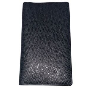 Louis Vuitton Black Taiga Leather Pocket Agenda Cover